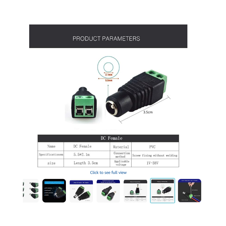 5.5mm x 2.1mm DC Power Connector